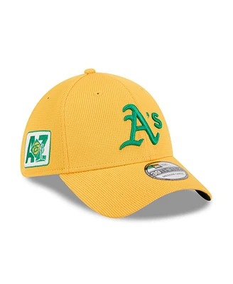 New Era Men's Yellow Athletics 2025 Spring Training 39THIRTY Flex Hat