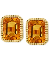Effy Citrine Stud Earrings (5-5/8 ct. tw.) in 14k Gold-Plated Silver