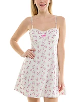 Trixxi Juniors' Floral Sweetheart-Neck Mini Dress