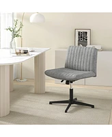 Criss Cross Legged Office Chair Ergonomic Mid Back Computer Desk