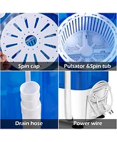 5.5 lbs Portable Semi Auto Washing Machine for Small Space