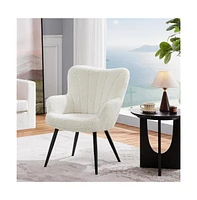 Yaheetech Modern Fabric Upholstered Accent Chair