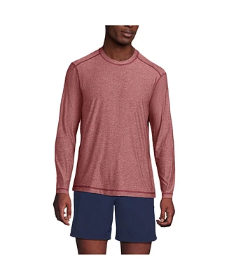 Lands' End Men's Long Sleeve Upf 50 Swim Tee Rash Guard