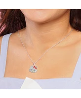 Hello Kitty Crystal Necklace & Keychain Gift Set