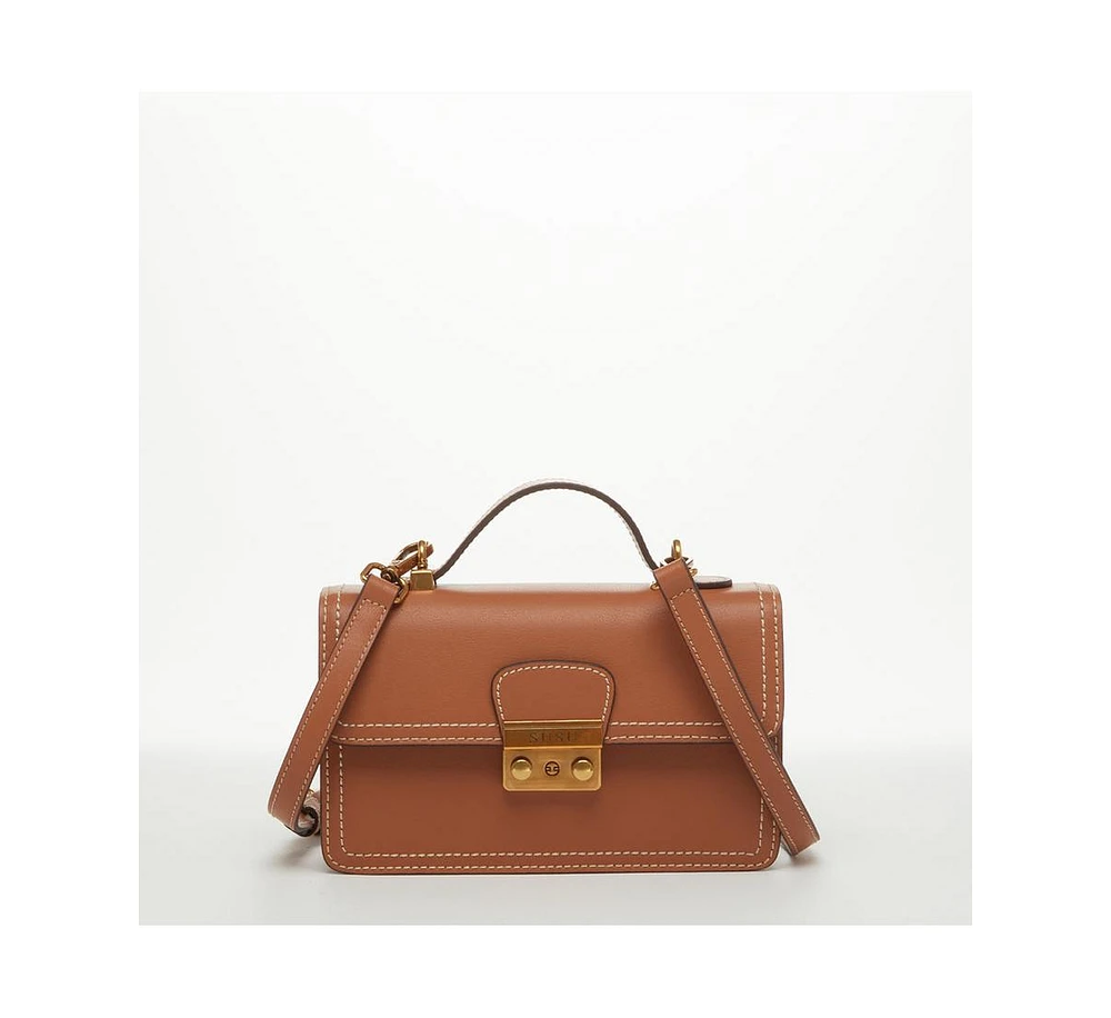 Susu The Jessica Brown Leather Crossbody Bag