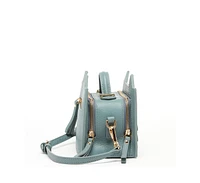 Susu Leather Cat Purse Crossbody Mineral Blue