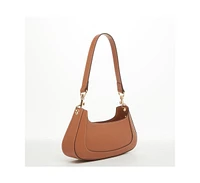 Susu Leather Baguette Bag Brown Purse 90s Small Shoulder Bag Y2K Underarm Bag Trendy Handbag