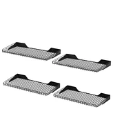 Lugo 24"x12" Garage Wall Shelves, 4 Pack, Black