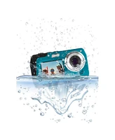 Minolta MN40WP 48MP Qhd Dual Lcd Screen Waterproof Camera, Blue