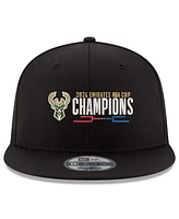 New Era Men's Black Milwaukee Bucks 2024 Nba Cup Champions 9FIFTY Snapback Adjustable Hat