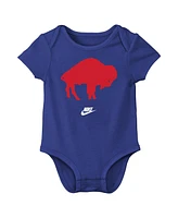 Nike Baby Boys and Girls Buffalo Bills Rewind Bodysuit, 3-Pack