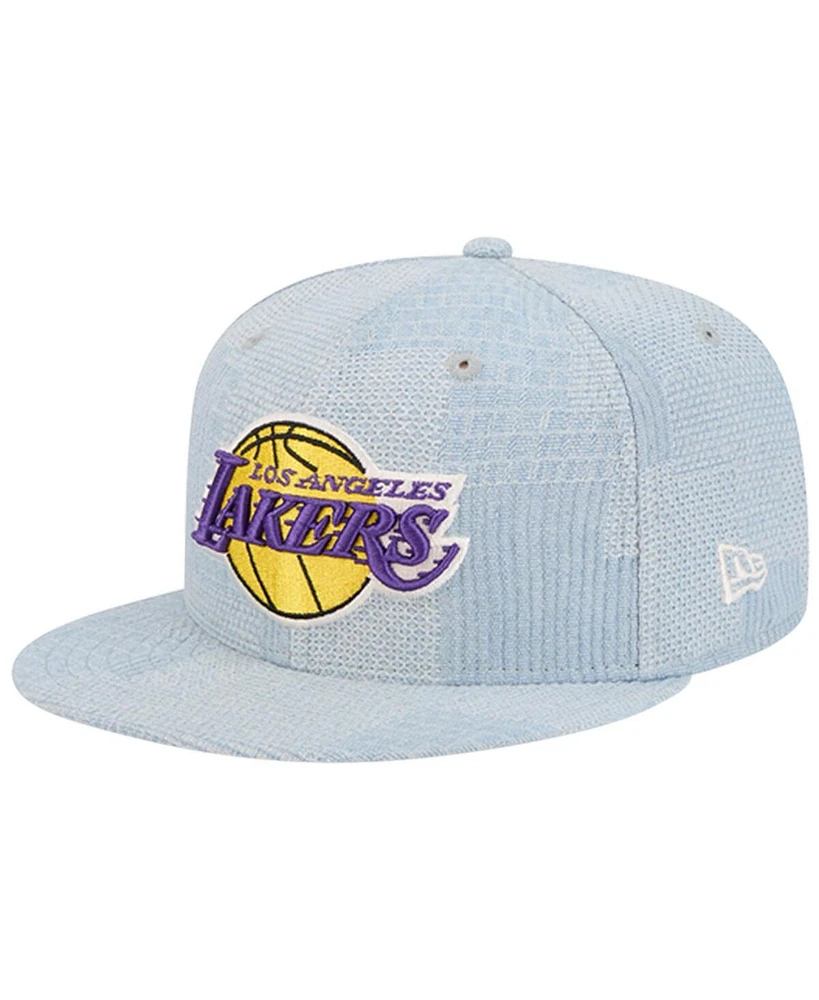New Era Men's Denim Los Angeles Lakers Injection Denim Patchwork 9FIFTY Snapback Hat