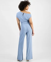 Guess Women's Rumi One-Shoulder Tie-Waist Jumpsuit