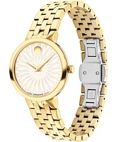 Movado Women's Museum Classic Swiss Quartz Yellow Pvd Watch, 29.5mm