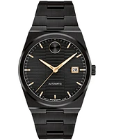 Movado Men's Bold Quest Swiss Automatic Ionic Plated Black Steel Watch, 39mm