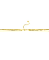 And Now This 18K Gold Plated Double Layered Knotted Chain Necklace