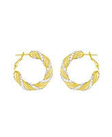 And Now This Clear Crystal Twist Hoop Earrings