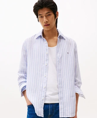 Tommy Hilfiger Men's Regular-Fit Stripe Linen Shirt