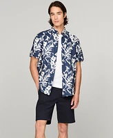 Tommy Hilfiger Men's Regular-Fit Tropical Print Linen Shirt
