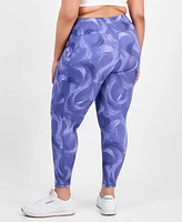 Id Ideology Plus Printed Compression Leggings, Exclusively at Macy's