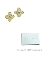 Adornia Turquoise Flower Earrings