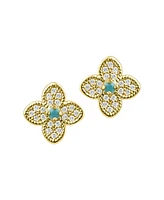 Adornia Turquoise Flower Earrings