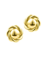 Adornia Gold Round Rope Stud Earrings