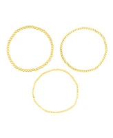 Adornia Gold Stretch Ball Bracelet Set