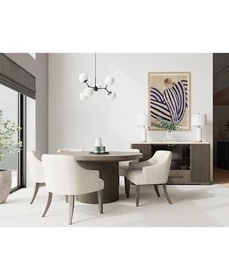 Frandlyn 6pc Dining Set (Round Dining Table + 5 Host Chairs)