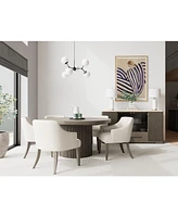 Frandlyn 6pc Dining Set (Round Dining Table + 5 Host Chairs)