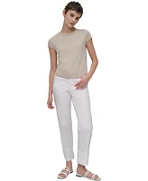 Dkny Jeans Women's Cap-Sleeve Crewneck Tee