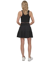 Dkny Jeans Women's Ribbed Cropped Tank Top