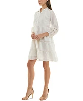 Taylor Petite Linen-Blend Shirtdress