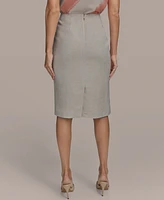 Donna Karan New York Women's Linen-Blend Pencil Skirt