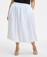 On 34th Trendy Plus Bubble-Hem Midi Skirt, Exclusively at Macy's