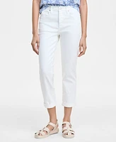 Liverpool Los Angeles Women's Rolled-Cuff Keeper Boyfriend Cropped Jeans