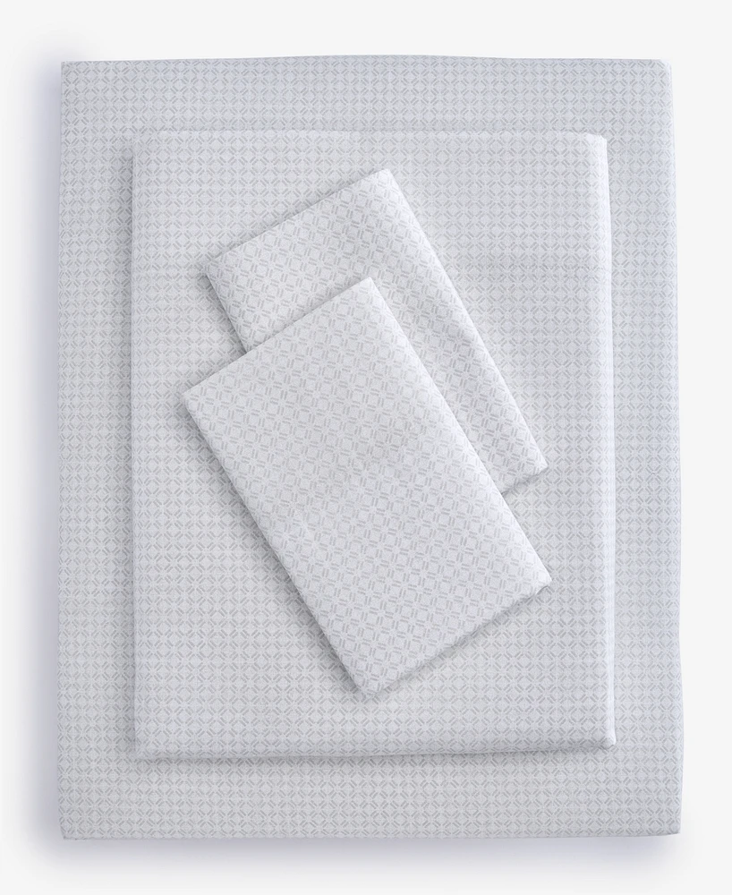 Charter Club Latticework Printed 550-Thread Count 4-Pc. Sheet Set, King, Exclusively at Macy's