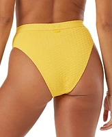 Roxy Juniors' Haleiwa Banded High-Waist Bikini Bottoms
