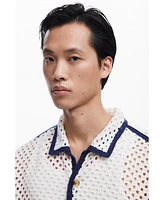 Desigual Men's Palm tree lace shirt