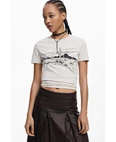 Desigual Women's Short-sleeve landscape T-shirt