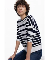 Desigual Women's Striped jacquard sweater