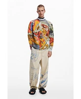 Desigual Men's Ethnic print sweater