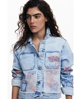 Desigual Women's Denim jacket with patches