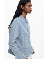 Desigual Women's Striped Trucker Jacket