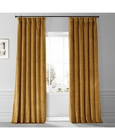 Half Price Drapes Apple Cider Gold Signature Plush Velvet Hotel Blackout Curtain