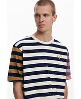 Desigual Men's Striped T-shirt with logo