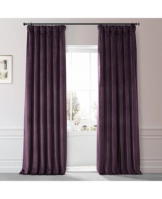 Half Price Drapes Plum Blossom Signature Plush Velvet Hotel Blackout Curtain