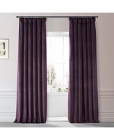 Half Price Drapes Plum Blossom Signature Plush Velvet Hotel Blackout Curtain