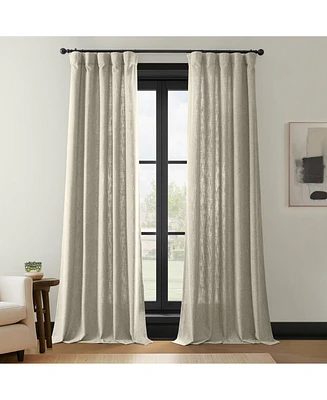 Half Price Drapes Light Beige Simply Faux Linen Light Filtering Curtain Pair (2 Panels