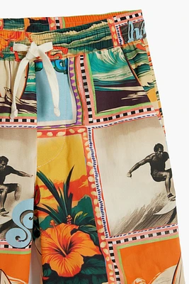 Desigual Boys Boys's Tropical postcard Bermuda shorts